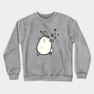 Dancing Cute Bunny Girl Crewneck Sweatshirt